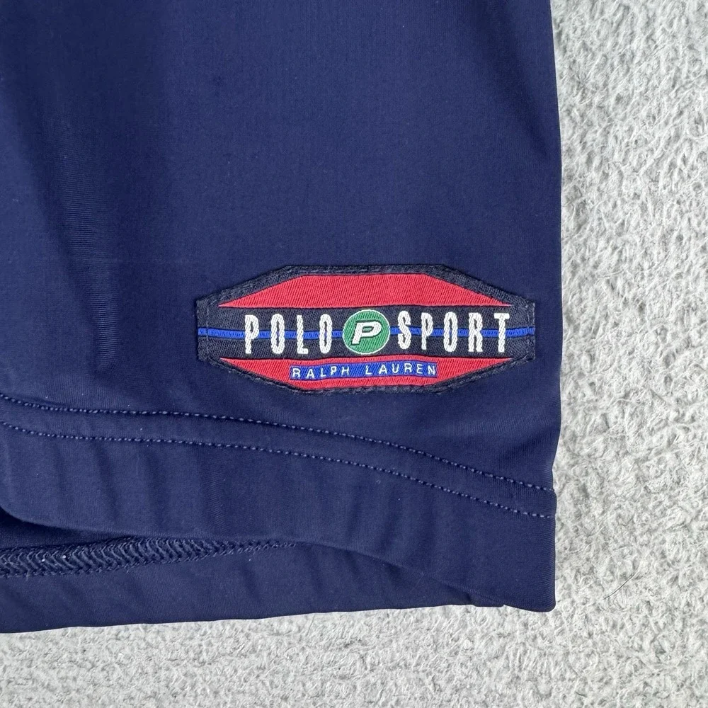 Vintage Ralph Lauren Athletic Polo Sport 1/4 Zip Cycling Style Shirt Made In USA